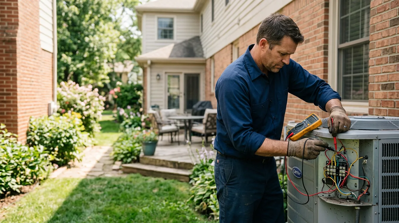 HVAC technician working near Waterloo, IA